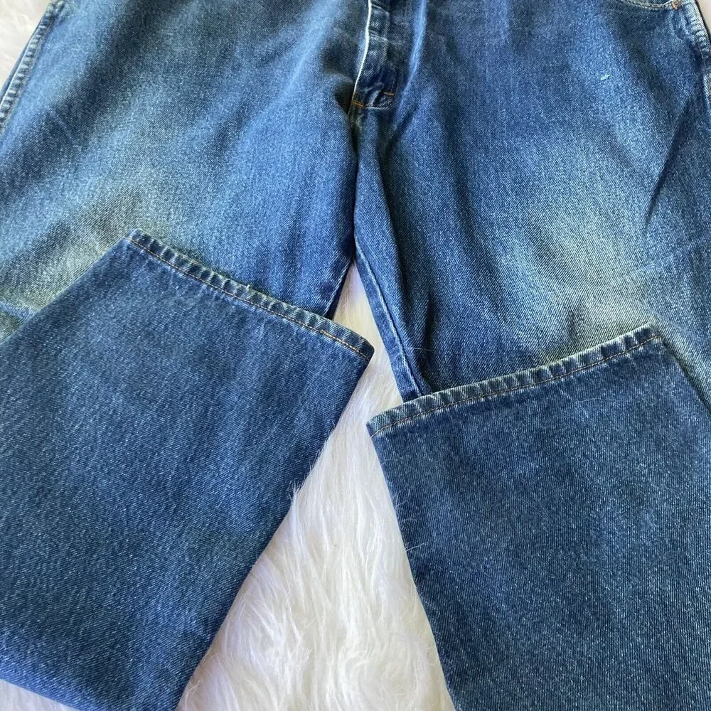 Rustler Jeans Sz 42x30 Mens Bootcut Blue Denim Work Outdoors Casual Camping Hike - Picture 4 of 7